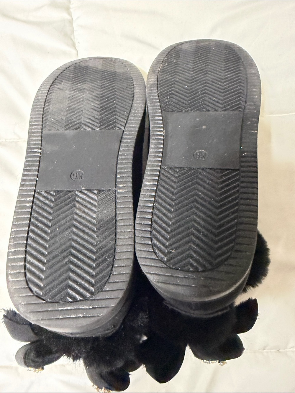 GBG Los Angeles Black Faux-Fur Winter Ankle Boots - Picture 5 of 9